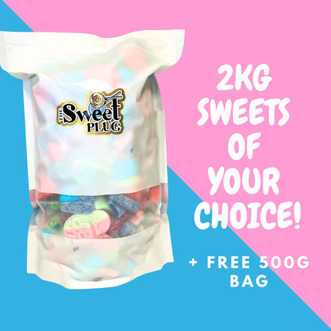 2KG Sweet Bag + Free 500g Bag of Sweets!