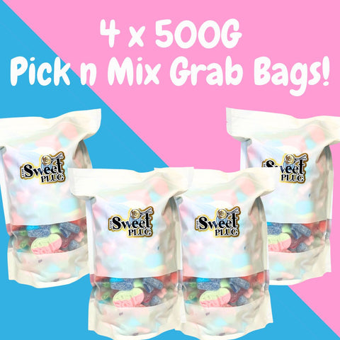 4 x 500g Pick n Mix Grab Sweet Bags!